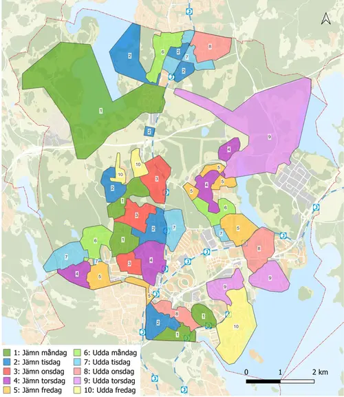 Karta med markeringar
